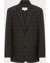 Maison Margiela - Folded Collar Wool Blazer - Lyst