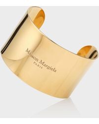 Maison Margiela - Logo Wide Cuff Bracelet - Lyst