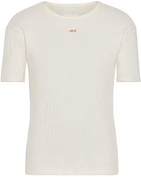 Maison Margiela - Ribbed Cotton T-Shirt - Lyst