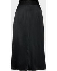 Maison Margiela - Washed Silk Satin Midi Skirt - Lyst