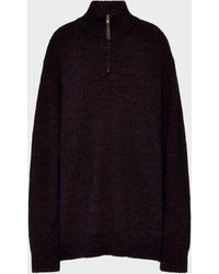 Maison Margiela - Half-Zip Knit Sweater - Lyst