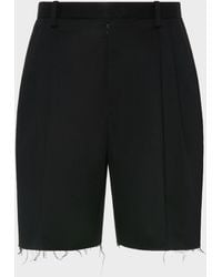 Maison Margiela - Tailored Cotton Shorts - Lyst