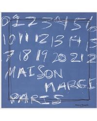 Maison Margiela - Scribbled Numerical Silk Foulard - Lyst