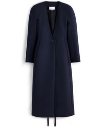 Maison Margiela - Collarless Virgin Wool Coat - Lyst