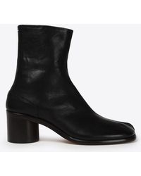 painted calfskin tabi boots