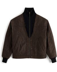 Maison Margiela - Herringbone Wool Zip Jacket - Lyst