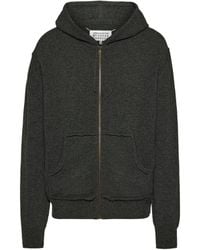 Maison Margiela - Sweat-Shirt À Capuche En Maille Cachemire Décortiqué, Homme, Taille - Lyst