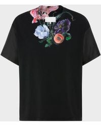 Maison Margiela - Flower Cotton-Silk T-Shirt - Lyst