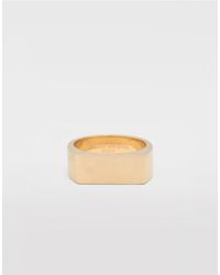 Maison Margiela Silberring mit Logo - Mettallic