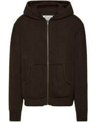 Maison Margiela - Sweat-Shirt À Capuche En Maille Cachemire Décortiqué, Homme, Taille - Lyst