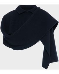 Maison Margiela - Ribbed Wool Scarf With Collar - Lyst