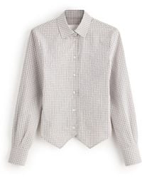 Maison Margiela - Check Cotton Swallowtail Shirt - Lyst