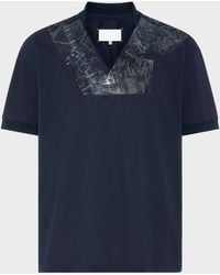 Maison Margiela - Taped V-Neck T-Shirt - Lyst
