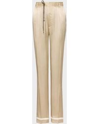 Maison Margiela - Satin Drawstring Trousers - Lyst