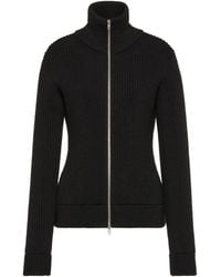 Maison Margiela - Wool Zipped Cardigan - Lyst