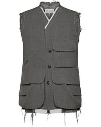 Maison Margiela - Sleeveless Wool Jacket - Lyst