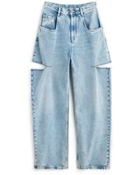 Maison Margiela - Denim Jeans With Slash Details - Lyst