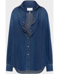 Maison Margiela - Folded Collar Denim Shirt - Lyst