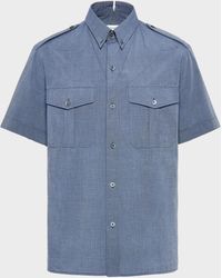 Maison Margiela - Folded Collar Short-Sleeve Shirt - Lyst