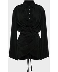 Maison Margiela - Ruched Wrap Shirt - Lyst