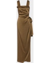 Maison Margiela - Silk Satin Maxi Dress - Lyst