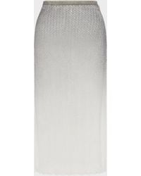 Maison Margiela - Sheer Knit Midi Skirt - Lyst