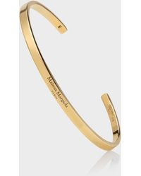 Maison Margiela - Bracciale Rigido Sottile Con Logo - Lyst