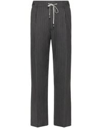 Maison Margiela - Pinstripe Wool Drawstring Trousers - Lyst