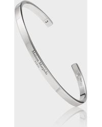 Maison Margiela - Bracciale Rigido Sottile Con Logo - Lyst