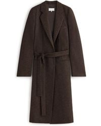 Maison Margiela - Belted Herringbone Wool Coat - Lyst
