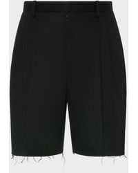 Maison Margiela - Tailored Cotton Shorts - Lyst