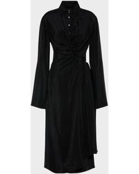Maison Margiela - Draped Shirt Dress - Lyst