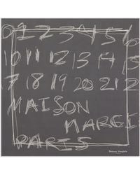 Maison Margiela - Scribbled Numerical Silk Foulard - Lyst