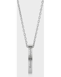 Maison Margiela - Collana Con Pendente Ad Anello Con Logo - Lyst