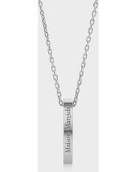 Maison Margiela - Collana Con Pendente Ad Anello Con Logo - Lyst