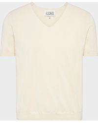Maison Margiela - Cotton V-Neck Top - Lyst