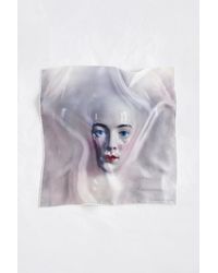 Maison Margiela - Porcelain Doll Print Silk Scarf - Lyst