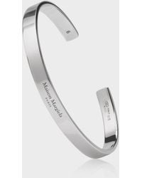 Maison Margiela - Bracciale Rigido Piatto Con Logo - Lyst