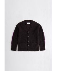 Maison Margiela - Velvet Patch Mohair Cardigan - Lyst