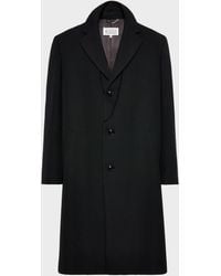 Maison Margiela - Folded Collar Wool Overcoat - Lyst