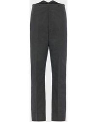 Maison Margiela - Creased Cotton Silk Trousers - Lyst