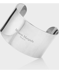 Maison Margiela - Logo Wide Cuff Bracelet - Lyst