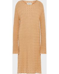 Maison Margiela - Wool Cashmere Knit Midi Dress - Lyst