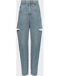 Maison Margiela - Denim Jeans With Slash Details - Lyst