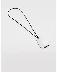 Maison Margiela Porte-clés en cuir de veau - Blanc