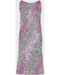Maison Margiela - Foil Knit Midi Dress - Lyst