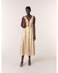 Maje - Metallic Maxi Dress - Lyst