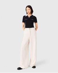Maje - Wide-Leg Tweed Trousers - Lyst