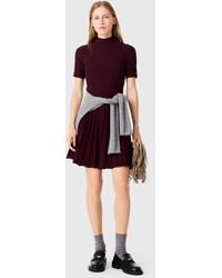 Maje - High-Neck Short Skater Dress - Lyst
