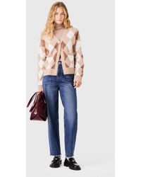 Maje - Cardigan Mit Strass-Argyle-Muster - Lyst